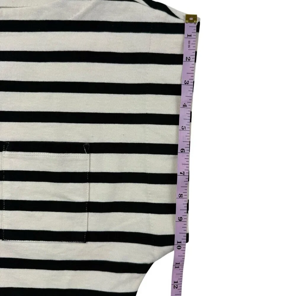 J CREW NEW Boatneck Stripe Muscle T-Shirt Women XXS BY402 Nautical Preppy Knit